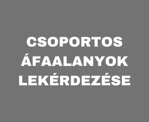 Csoportos ÁFA Alanyok Lekérdezése – Tudj meg többet percek alatt!